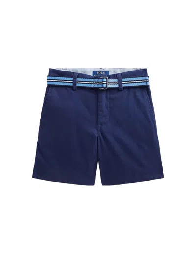 Polo Ralph Lauren Mini Bedford Flat Front Shorts In Blue