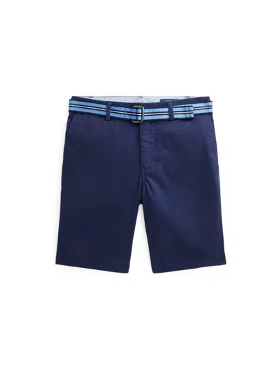 Polo Ralph Lauren Mini Bedford Flat Front Shorts For Boys In White