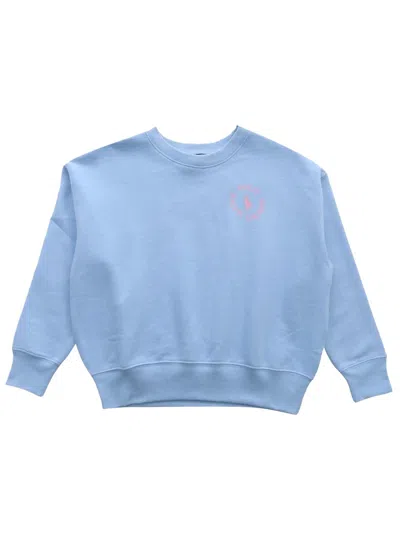 Polo Ralph Lauren Mini Bubble Sweatshirt In Baby Blue
