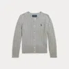 Polo Ralph Lauren Kids' Mini-cable Cotton Cardigan In Andover Heather
