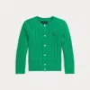Polo Ralph Lauren Big Girls Cable-knit Cotton Cardigan In Stafford Green