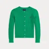 Polo Ralph Lauren Toddler And Little Girls Cable-knit Cotton Cardigan In Stafford Green