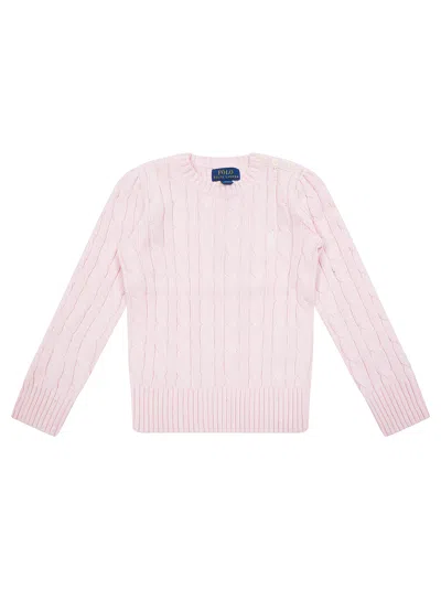 Polo Ralph Lauren Mini Cable Knit Pullover In Rosa