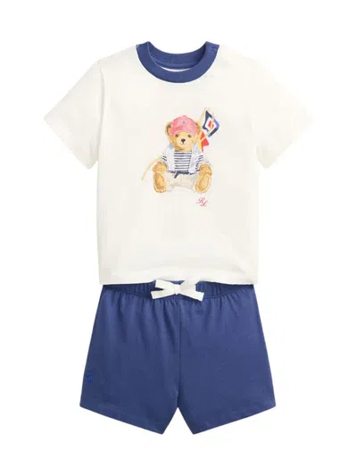 Polo Ralph Lauren Mini Classic Short Set For Boys In Multi