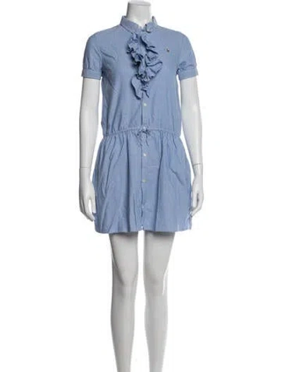 Pre-owned Polo Ralph Lauren Mini Dress In Blue