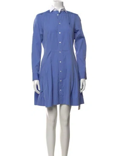 Pre-owned Polo Ralph Lauren Mini Dress In Blue
