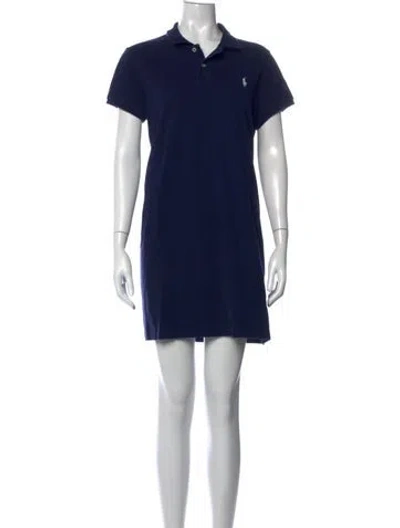 Pre-owned Polo Ralph Lauren Mini Dress In Blue
