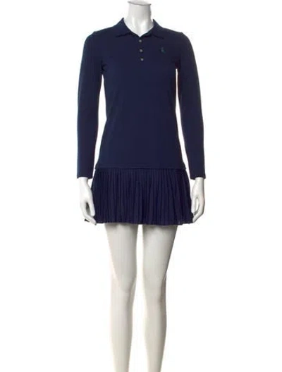 Pre-owned Polo Ralph Lauren Mini Dress In Blue