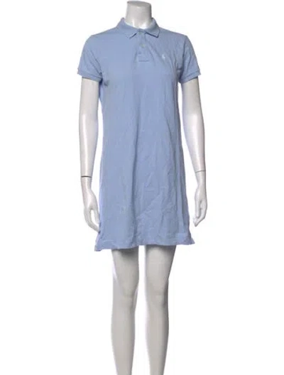 Pre-owned Polo Ralph Lauren Mini Dress In Blue