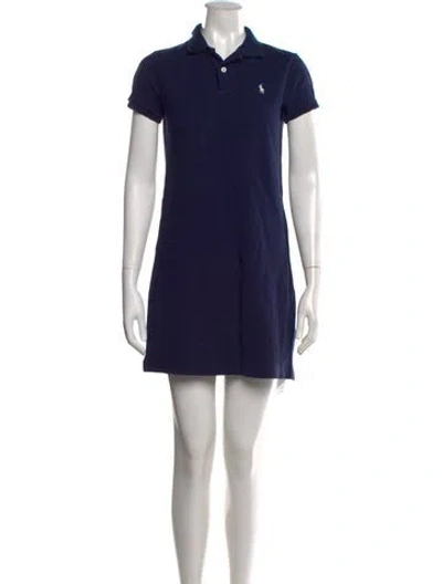 Pre-owned Polo Ralph Lauren Mini Dress In Blue