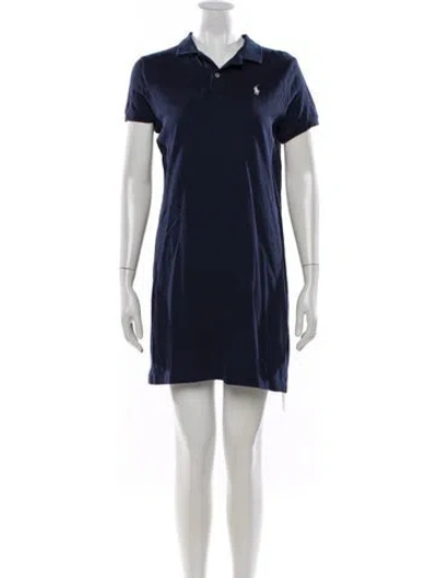 Pre-owned Polo Ralph Lauren Mini Dress In Blue