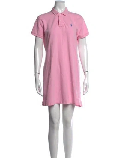 Pre-owned Polo Ralph Lauren Mini Dress In Pink