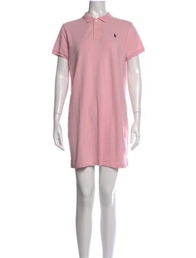Pre-owned Polo Ralph Lauren Mini Dress In Pink
