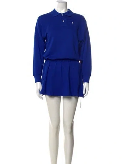 Pre-owned Polo Ralph Lauren Mini Dress W/ Tags In Blue