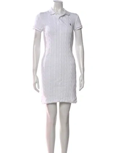Pre-owned Polo Ralph Lauren Mini Dress In White