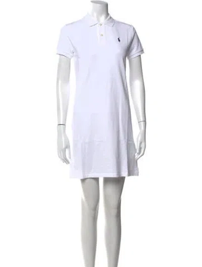 Pre-owned Polo Ralph Lauren Mini Dress In White