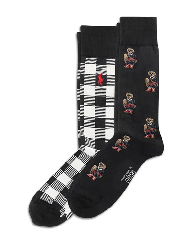 POLO RALPH LAUREN MINI HOLIDAY BEAR SOCKS, PACK OF 2