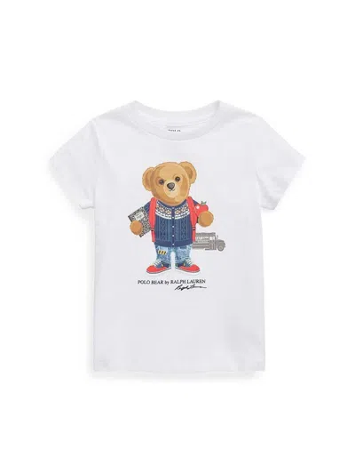 Polo Ralph Lauren Mini Knit T-shirt For Kids In White