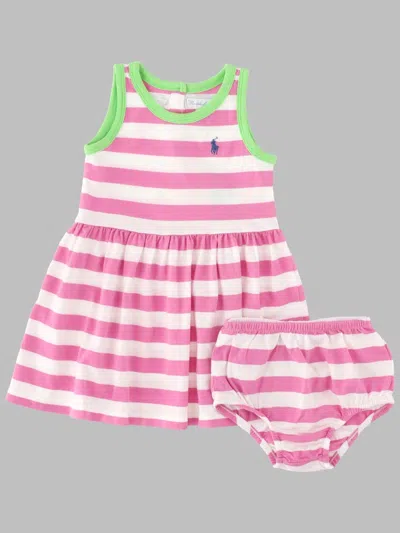 Polo Ralph Lauren Mini Knit-a Line Dress For Baby Girls In Pink