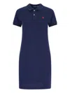 Polo Ralph Lauren Mini Logo Dress Blue In Blue