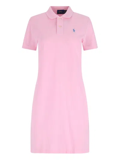 Polo Ralph Lauren Mini Logo Dress In Pink