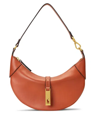 Polo Ralph Lauren Mini Polo Id Shoulder Bag In Brown