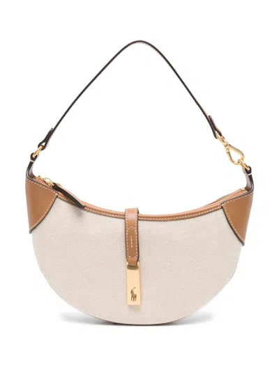 Polo Ralph Lauren Mini Polo Id Shoulder Bag In Neutrals