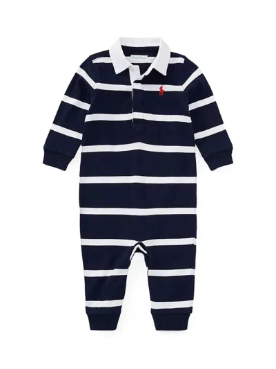 Polo Ralph Lauren Mini Rugby Stripe One-piece Coverall In Multicolour