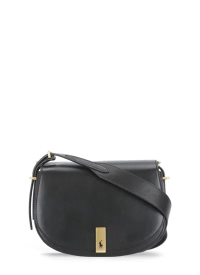 Polo Ralph Lauren Mini Saddle Bag In Black