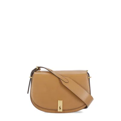 Polo Ralph Lauren Mini Saddle Shoulder Bag In Brown