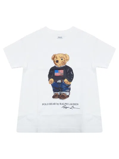 Polo Ralph Lauren Mini Short Sleeve Classic T-shirt In Bianco