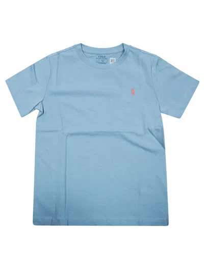Polo Ralph Lauren Mini Short Sleeve T-shirt In Azzurro