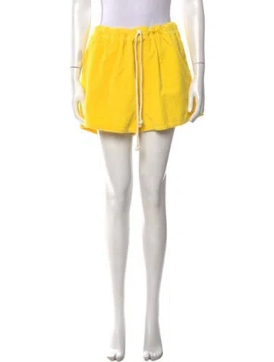 Pre-owned Polo Ralph Lauren Mini Shorts In Yellow