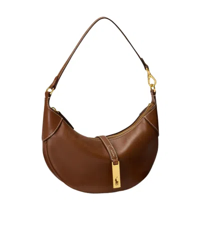 Polo Ralph Lauren Mini Shoulder Bag In Brown