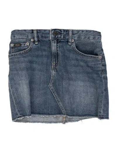Pre-owned Polo Ralph Lauren Mini Skirt In Blue