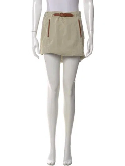 Pre-owned Polo Ralph Lauren Mini Skirt W/ Tags In Neutrals