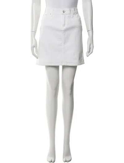 Pre-owned Polo Ralph Lauren Mini Skirt In White