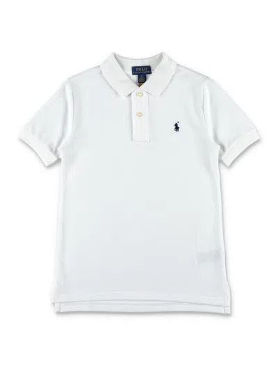 Polo Ralph Lauren Mini Stylish Cotton Polo For Boys In White