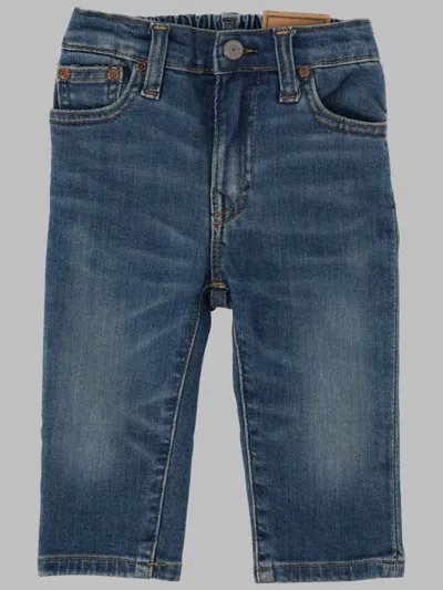 Polo Ralph Lauren Mini Unisex Stretch Trousers For Babies In Blue