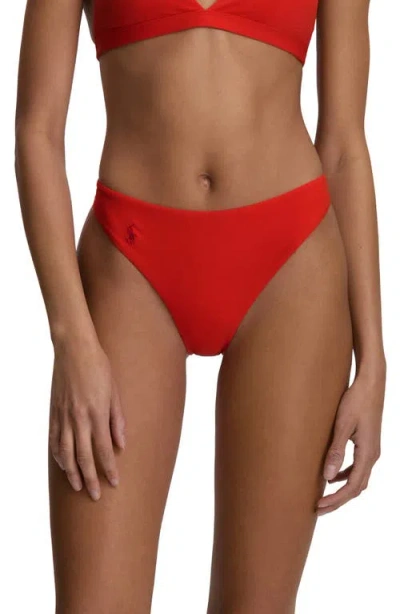 Polo Ralph Lauren Minimalist Bikini Bottoms In Red
