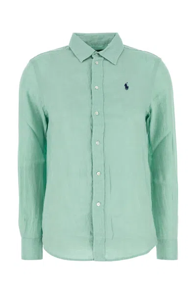 POLO RALPH LAUREN POLO RALPH LAUREN MINT GREEN LINEN SHIRT