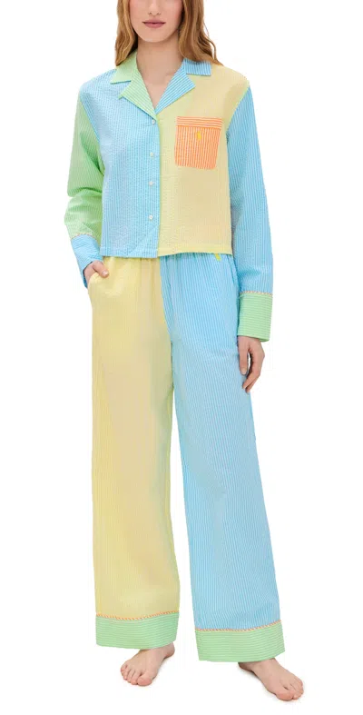 Polo Ralph Lauren Mixed Seersucker Pajama Set Multicolor