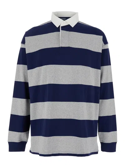 POLO RALPH LAUREN "BIG FIT" MULTICOLOR POLO SHIRT WITH CLASSIC COLLAR AND ALL-OVER STRIPED MOTIF IN COTTON MAN