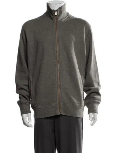 Pre-owned Polo Ralph Lauren Mock Neck Long Sleeve Cardigan In Neutrals