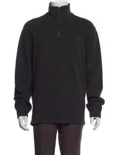 Pre-owned Polo Ralph Lauren Mock Neck Long Sleeve Polo Sweater In Grey