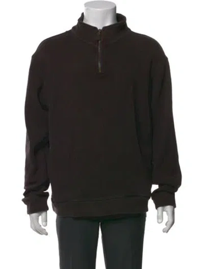 Pre-owned Polo Ralph Lauren Mock Neck Long Sleeve Sweatshirt In Black
