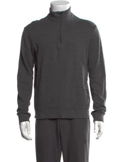 Pre-owned Polo Ralph Lauren Mock Neck Long Sleeve Sweatshirt In Grey