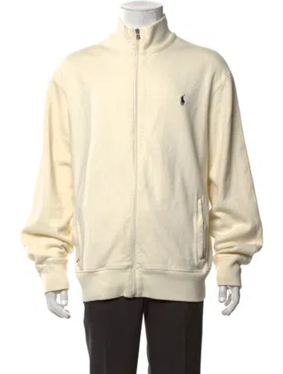 Pre-owned Polo Ralph Lauren Mock Neck Long Sleeve Sweatshirt In Yellow
