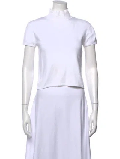 Pre-owned Polo Ralph Lauren Mock Neck Short Sleeve Polo In White