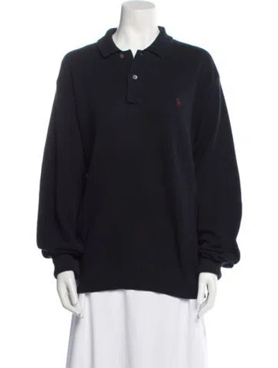 Pre-owned Polo Ralph Lauren Mock Neck Sweater In Black